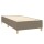 WOWONA Boxspringbett mit Matratze &amp; LED Taupe 80x200 cm Stoff