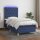 vidaXL Boxspringbett mit Matratze &amp; LED Blau 90x200 cm Stoff