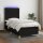 WOWONA Boxspringbett mit Matratze &amp; LED Schwarz 90x200 cm Stoff