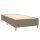 vidaXL Boxspringbett mit Matratze &amp; LED Taupe 90x200 cm Stoff