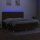 vidaXL Boxspringbett mit Matratze &amp; LED Dunkelbraun 200x200 cm Stoff