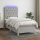 vidaXL Boxspringbett mit Matratze &amp; LED Hellgrau 90x190 cm Stoff