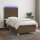 vidaXL Boxspringbett mit Matratze &amp; LED Dunkelbraun 90x190 cm Stoff