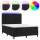 vidaXL Boxspringbett mit Matratze &amp; LED Schwarz 140x190 cm Samt