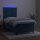 vidaXL Boxspringbett mit Matratze &amp; LED Dunkelblau 80x200 cm Samt