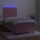 vidaXL Boxspringbett mit Matratze &amp; LED Rosa 90x200 cm Samt