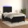 vidaXL Boxspringbett mit Matratze &amp; LED Schwarz 120x200 cm Samt