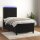 vidaXL Boxspringbett mit Matratze &amp; LED Schwarz 100x200 cm Samt