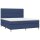 vidaXL Boxspringbett mit Matratze &amp; LED Blau 180x200 cm Stoff