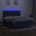 vidaXL Boxspringbett mit Matratze &amp; LED Blau 180x200 cm Stoff