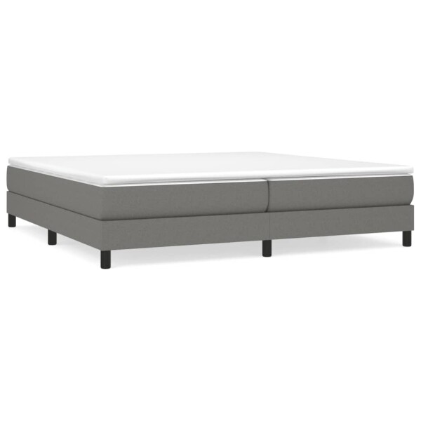 vidaXL Boxspringbett mit Matratze Dunkelgrau 200x200 cm Stoff