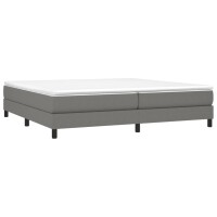 vidaXL Boxspringbett mit Matratze Dunkelgrau 200x200 cm Stoff