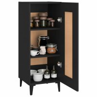 vidaXL Sideboard Schwarz 34,5x34x90 cm Holzwerkstoff