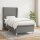 vidaXL Boxspringbett mit Matratze Dunkelgrau 80x200 cm Stoff