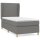 vidaXL Boxspringbett mit Matratze Dunkelgrau 80x200 cm Stoff