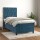 vidaXL Boxspringbett mit Matratze Dunkelblau 80x200 cm Samt