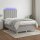 vidaXL Boxspringbett mit Matratze &amp; LED Hellgrau 120x200 cm Stoff