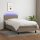 WOWONA Boxspringbett mit Matratze &amp; LED Taupe 80x200 cm Stoff