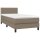 vidaXL Boxspringbett mit Matratze &amp; LED Taupe 80x200 cm Stoff