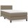 vidaXL Boxspringbett mit Matratze Taupe 80x200 cm Stoff