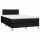 vidaXL Boxspringbett mit Matratze Schwarz 120x200 cm Stoff