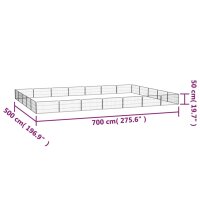 vidaXL 24-tlg. Hundelaufstall Schwarz 100x50cm Stahl Pulverbeschichtet