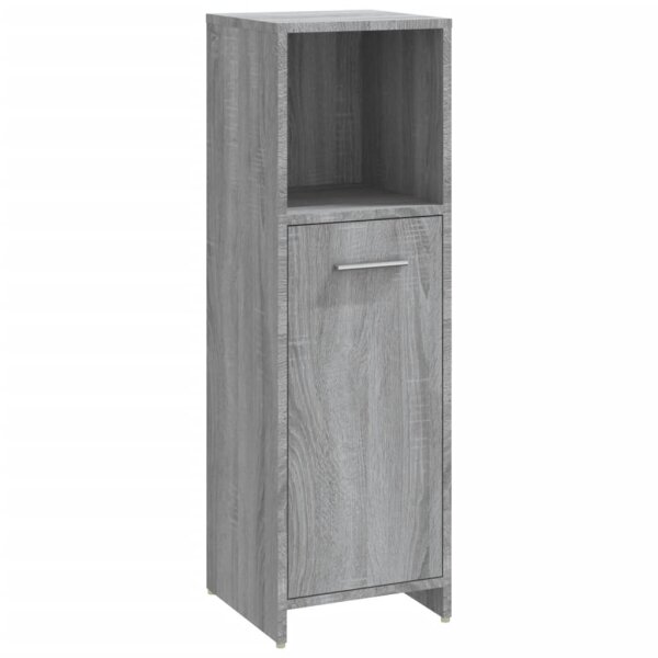 vidaXL Badschrank Grau Sonoma 30x30x95 cm Holzwerkstoff