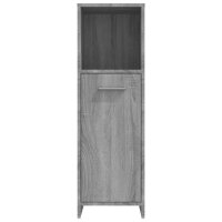 vidaXL Badschrank Grau Sonoma 30x30x95 cm Holzwerkstoff