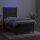 vidaXL Boxspringbett mit Matratze &amp; LED Dunkelgrau 100x200 cm Samt