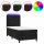 vidaXL Boxspringbett mit Matratze &amp; LED Schwarz 100x200 cm Samt