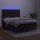 vidaXL Boxspringbett mit Matratze &amp; LED Schwarz 140x190 cm Samt