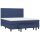 vidaXL Boxspringbett mit Matratze Blau 180x200 cm Stoff