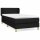 WOWONA Boxspringbett mit Matratze Schwarz 90x200 cm Stoff