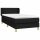 WOWONA Boxspringbett mit Matratze Schwarz 90x200 cm Stoff