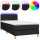 vidaXL Boxspringbett mit Matratze &amp; LED Schwarz 90x200 cm Stoff