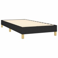 WOWONA Boxspringbett mit Matratze &amp; LED Schwarz 90x200 cm Stoff