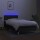 WOWONA Boxspringbett mit Matratze &amp; LED Schwarz 90x200 cm Stoff