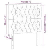 vidaXL Kopfteile 2 Stk. Hellgrau 90x7x78/88 cm Samt