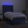 WOWONA Boxspringbett mit Matratze &amp; LED Blau 90x200 cm Stoff