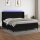 vidaXL Boxspringbett mit Matratze &amp; LED Schwarz 200x200 cm Stoff