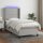 vidaXL Boxspringbett mit Matratze &amp; LED Hellgrau 80x200 cm Stoff