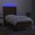 vidaXL Boxspringbett mit Matratze &amp; LED Dunkelbraun 80x200 cm Stoff