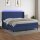 WOWONA Boxspringbett mit Matratze &amp; LED Blau 200x200 cm Stoff