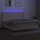 vidaXL Boxspringbett mit Matratze &amp; LED Creme 200x200 cm Stoff