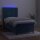 vidaXL Boxspringbett mit Matratze &amp; LED Dunkelblau 100x200 cm Samt