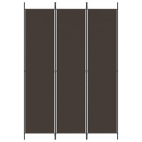 vidaXL 3-tlg. Paravent Braun 150x220 cm Stoff