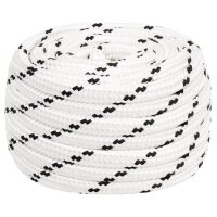 vidaXL Arbeitsseil Wei&szlig; 18 mm 50 m Polyester