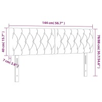 vidaXL Kopfteile 2 Stk. Taupe 72x7x78/88 cm Stoff