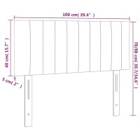 vidaXL Kopfteil Hellgrau 100x5x78/88 cm Samt