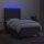 vidaXL Boxspringbett mit Matratze &amp; LED Dunkelgrau 90x200 cm Stoff